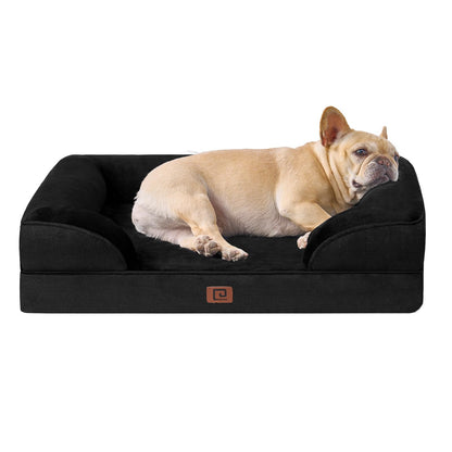 EHEYCIGA Orthopädisches Hundebett Grosse Hunde, Memory Foam Hundekorb Mittelgroße Hunde, Waschbar Hundesofa Wasserdicht rutschfest, Hundecouch mit Hohem Rand