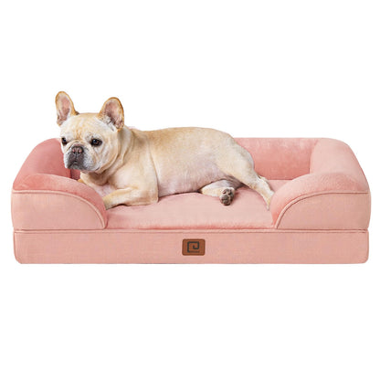 EHEYCIGA Orthopädisches Hundebett Grosse Hunde, Memory Foam Hundekorb Mittelgroße Hunde, Waschbar Hundesofa Wasserdicht rutschfest, Hundecouch mit Hohem Rand