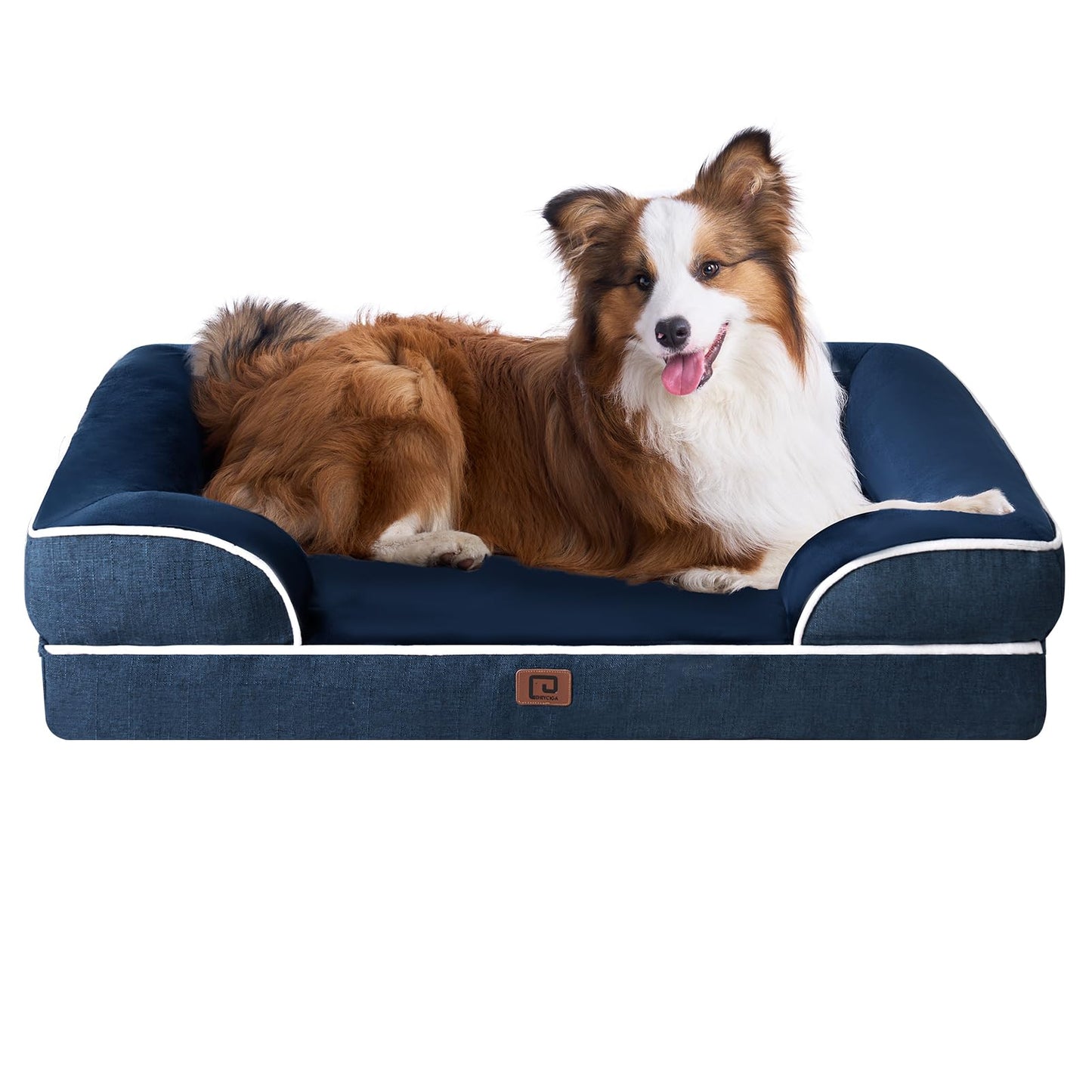 EHEYCIGA Orthopädisches Hundebett Grosse Hunde, Memory Foam Hundekorb Mittelgroße Hunde, Waschbar Hundesofa Wasserdicht rutschfest, Hundecouch mit Hohem Rand