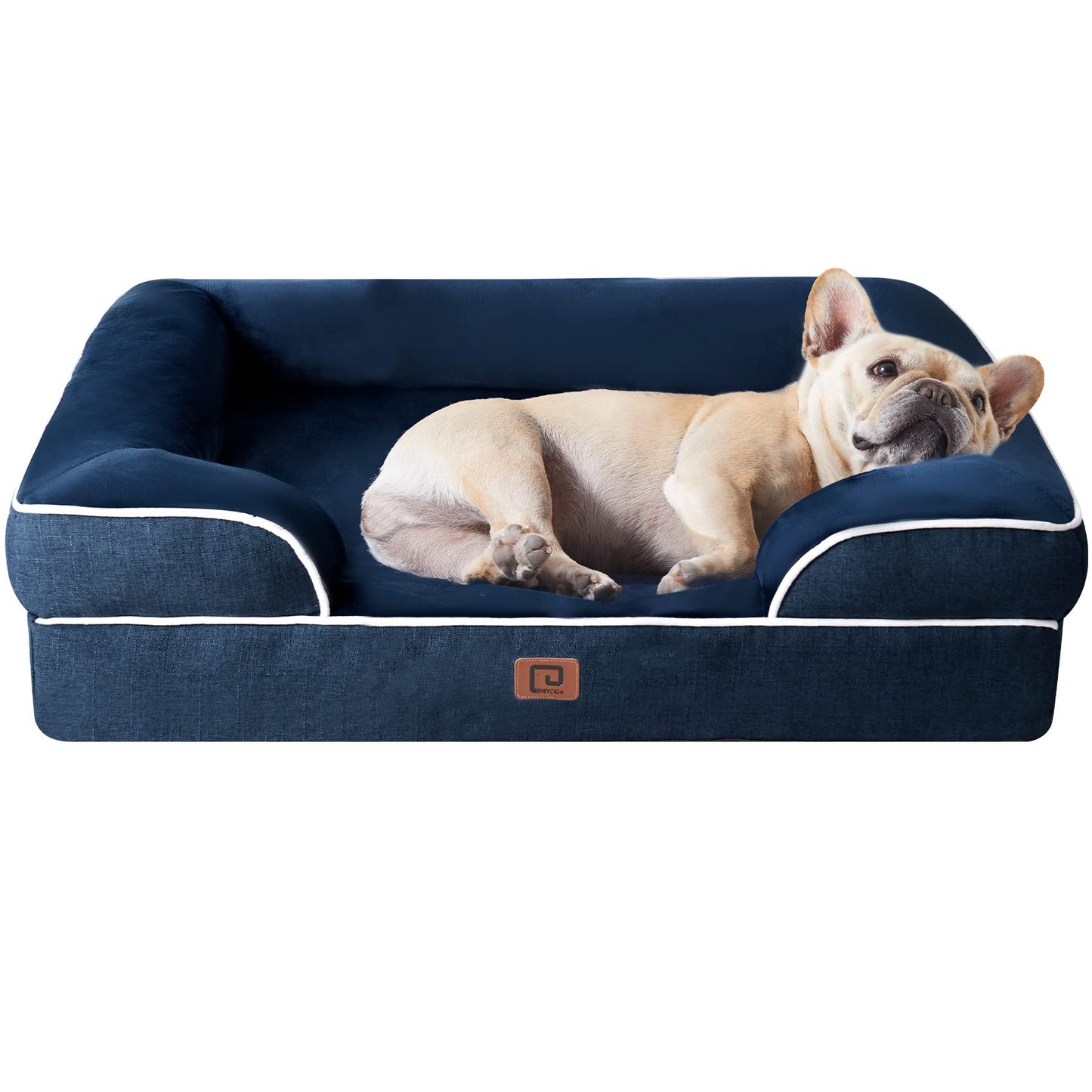 EHEYCIGA Orthopädisches Hundebett Grosse Hunde, Memory Foam Hundekorb Mittelgroße Hunde, Waschbar Hundesofa Wasserdicht rutschfest, Hundecouch mit Hohem Rand
