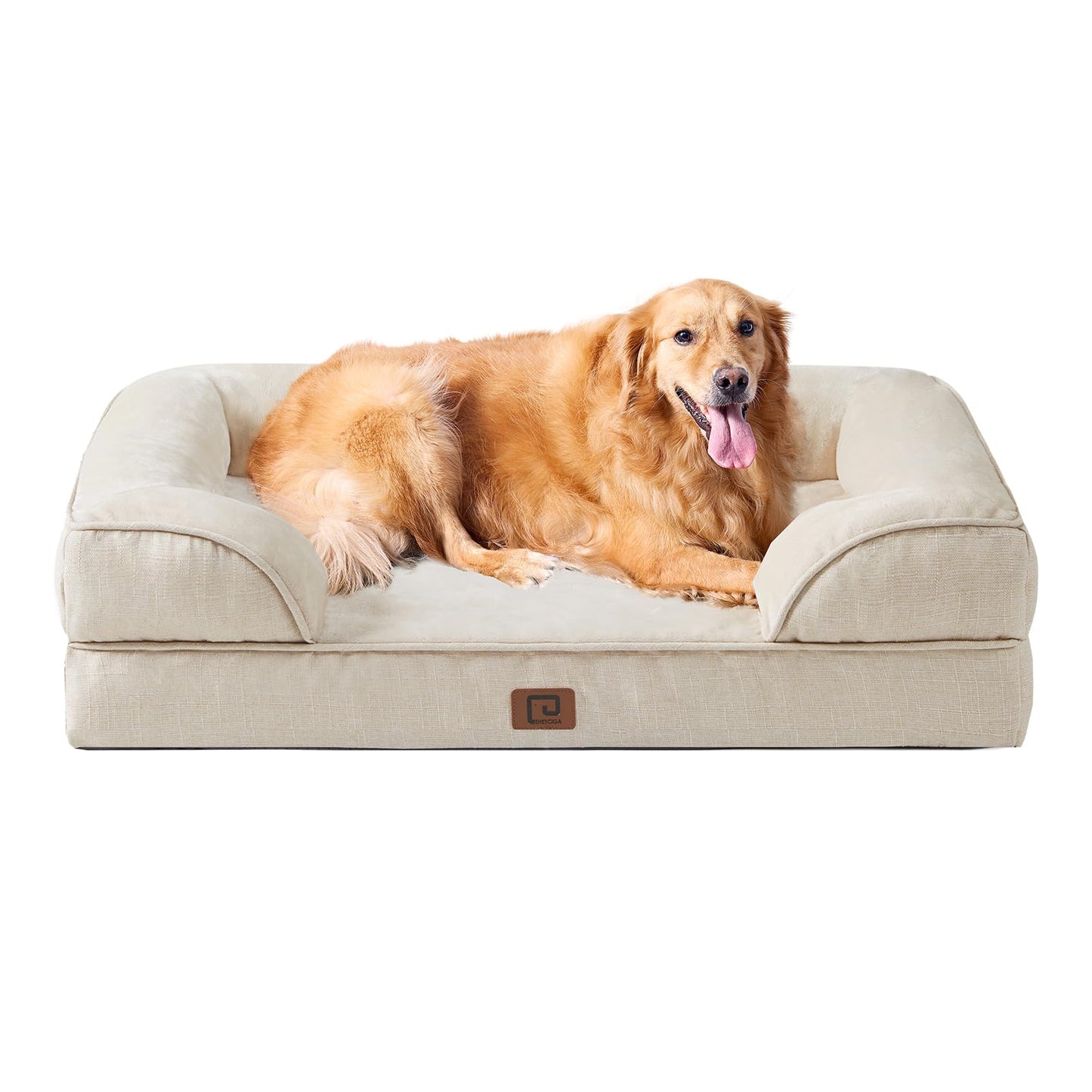 EHEYCIGA Orthopädisches Hundebett Grosse Hunde, Memory Foam Hundekorb Mittelgroße Hunde, Waschbar Hundesofa Wasserdicht rutschfest, Hundecouch mit Hohem Rand