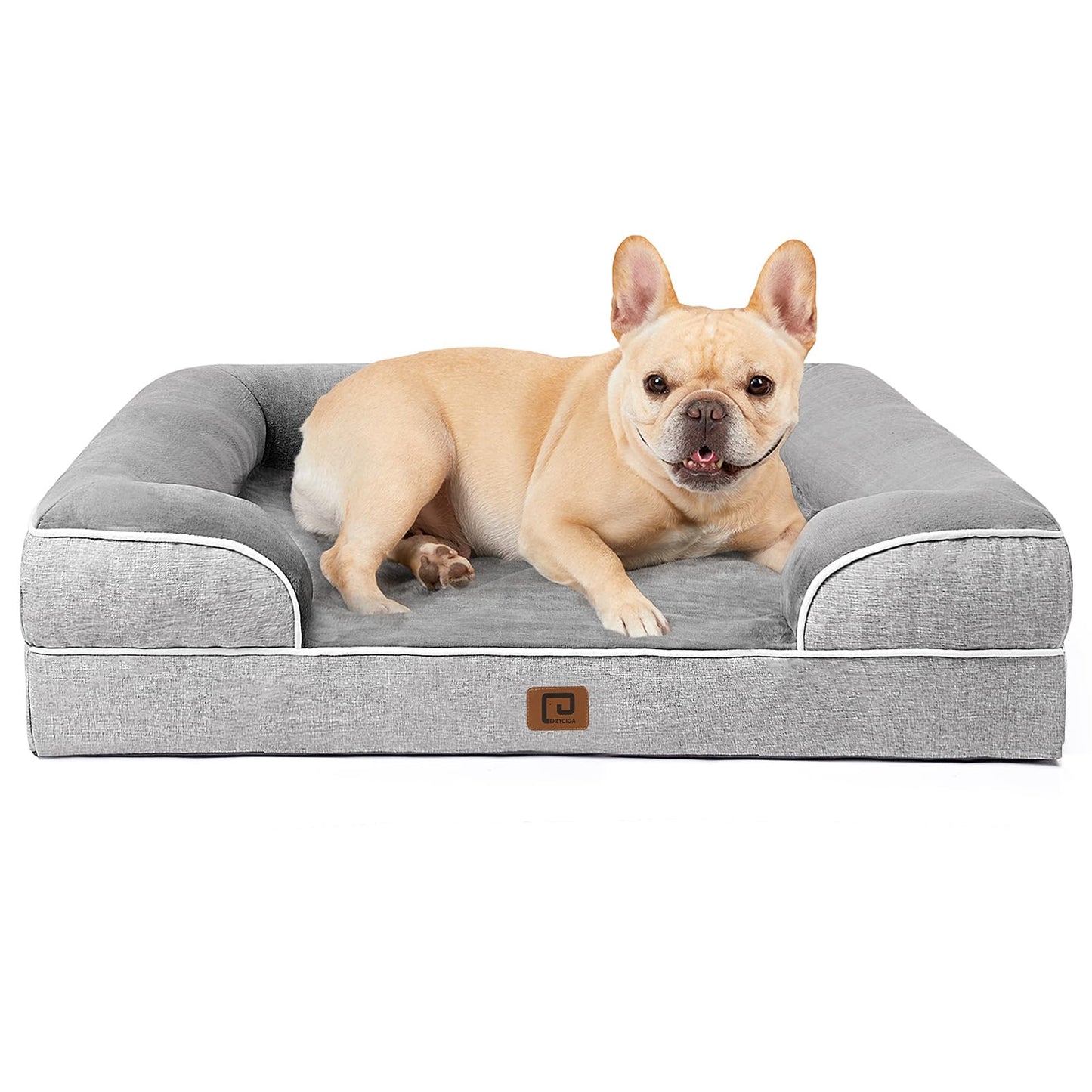EHEYCIGA Orthopädisches Hundebett Grosse Hunde, Memory Foam Hundekorb Mittelgroße Hunde, Waschbar Hundesofa Wasserdicht rutschfest, Hundecouch mit Hohem Rand