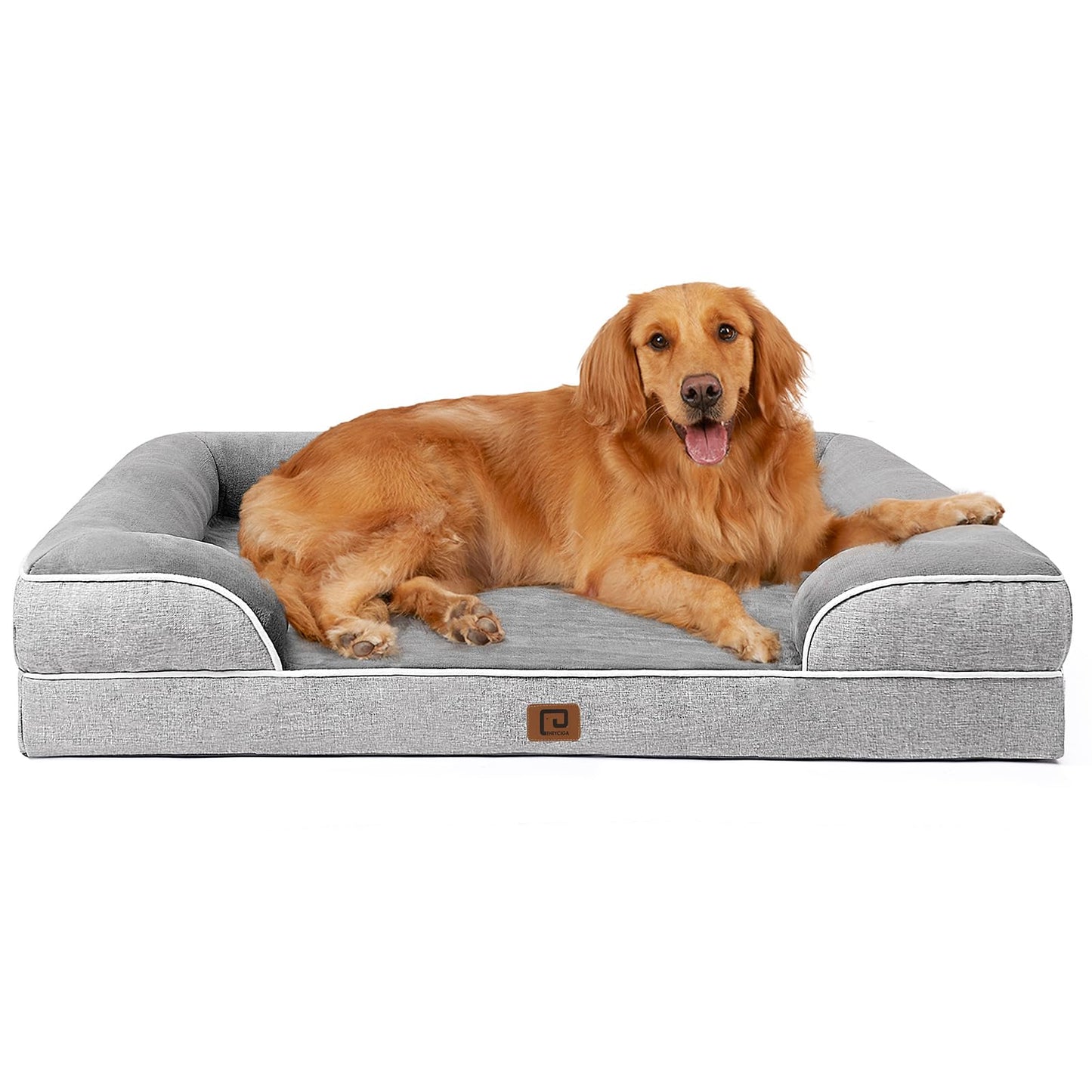 EHEYCIGA Orthopädisches Hundebett Grosse Hunde, Memory Foam Hundekorb Mittelgroße Hunde, Waschbar Hundesofa Wasserdicht rutschfest, Hundecouch mit Hohem Rand