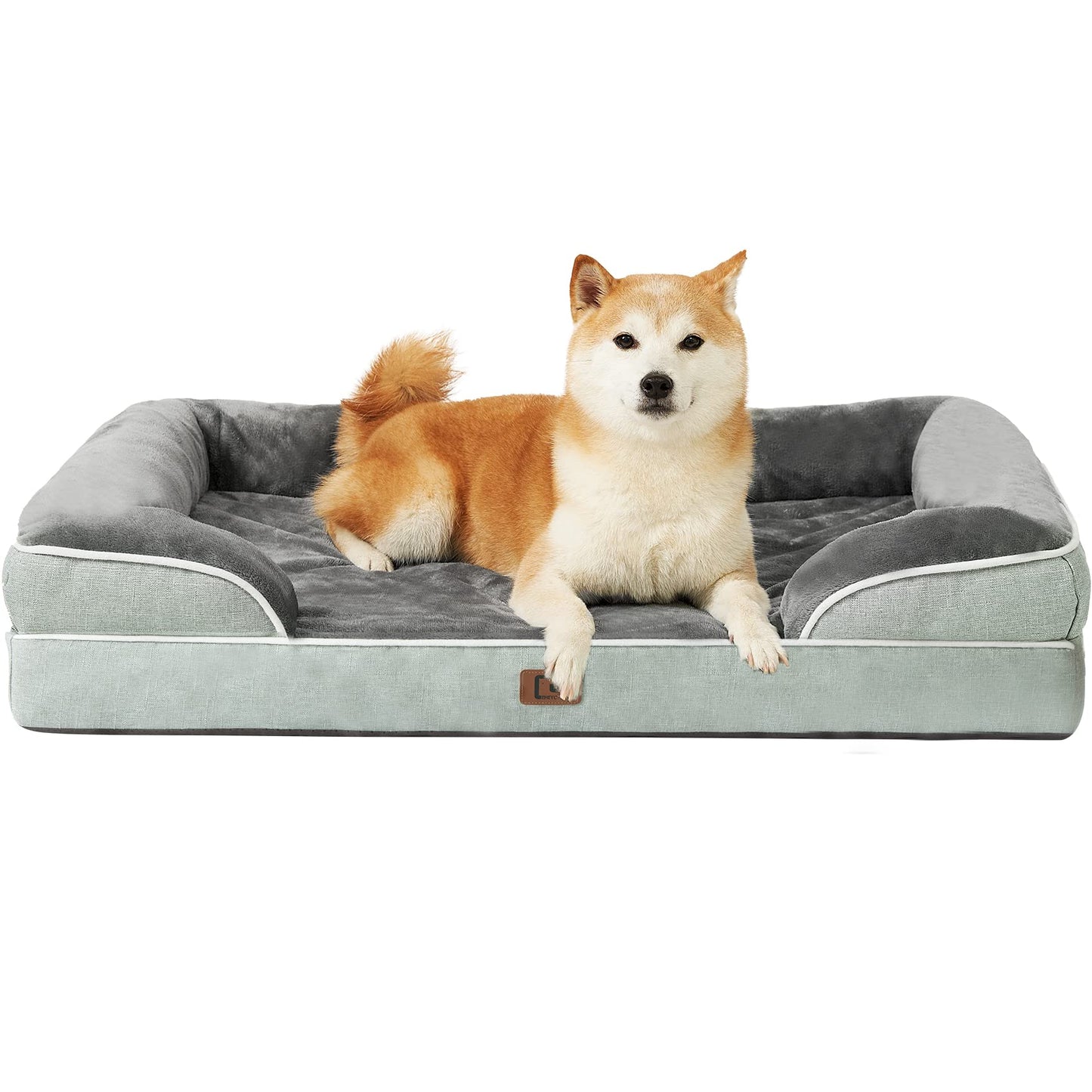 EHEYCIGA Orthopädisches Hundebett Grosse Hunde, Memory Foam Hundekorb Mittelgroße Hunde, Waschbar Hundesofa Wasserdicht rutschfest, Hundecouch mit Hohem Rand