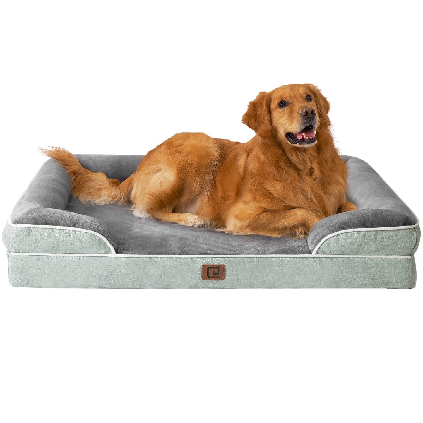 EHEYCIGA Orthopädisches Hundebett Grosse Hunde, Memory Foam Hundekorb Mittelgroße Hunde, Waschbar Hundesofa Wasserdicht rutschfest, Hundecouch mit Hohem Rand