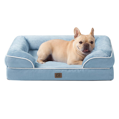 EHEYCIGA Orthopädisches Hundebett Grosse Hunde, Memory Foam Hundekorb Mittelgroße Hunde, Waschbar Hundesofa Wasserdicht rutschfest, Hundecouch mit Hohem Rand