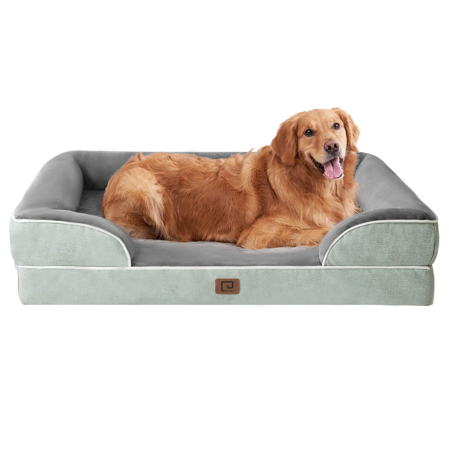 EHEYCIGA Orthopädisches Hundebett Grosse Hunde, Memory Foam Hundekorb Mittelgroße Hunde, Waschbar Hundesofa Wasserdicht rutschfest, Hundecouch mit Hohem Rand