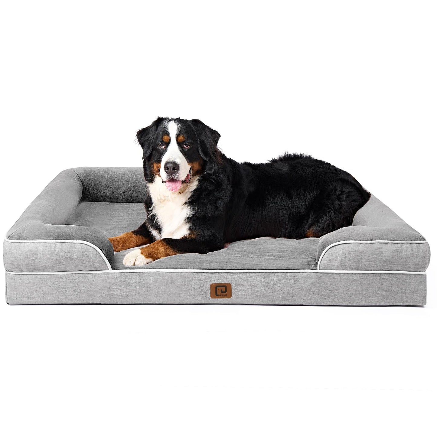 EHEYCIGA Orthopädisches Hundebett Grosse Hunde, Memory Foam Hundekorb Mittelgroße Hunde, Waschbar Hundesofa Wasserdicht rutschfest, Hundecouch mit Hohem Rand