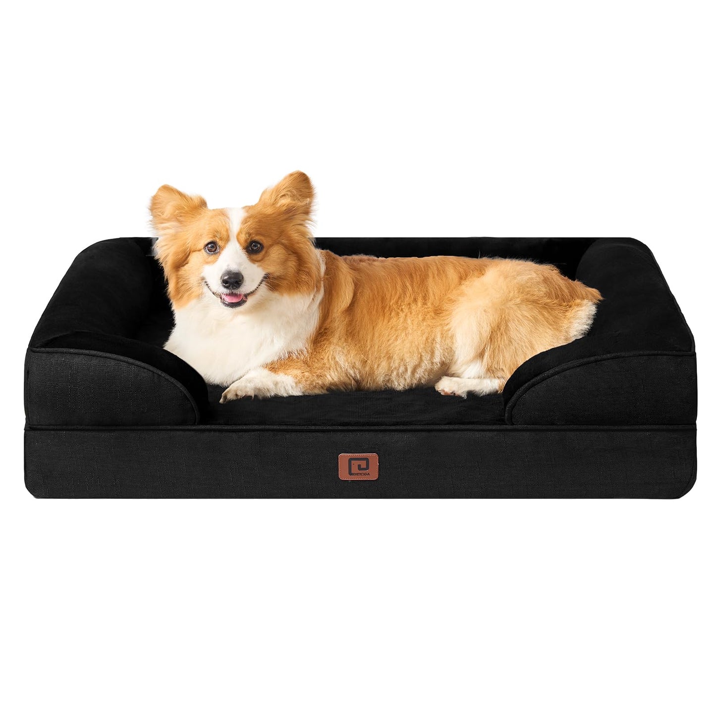 EHEYCIGA Orthopädisches Hundebett Grosse Hunde, Memory Foam Hundekorb Mittelgroße Hunde, Waschbar Hundesofa Wasserdicht rutschfest, Hundecouch mit Hohem Rand