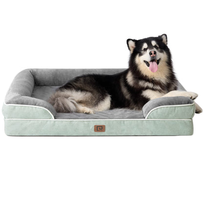 EHEYCIGA Orthopädisches Hundebett Grosse Hunde, Memory Foam Hundekorb Mittelgroße Hunde, Waschbar Hundesofa Wasserdicht rutschfest, Hundecouch mit Hohem Rand