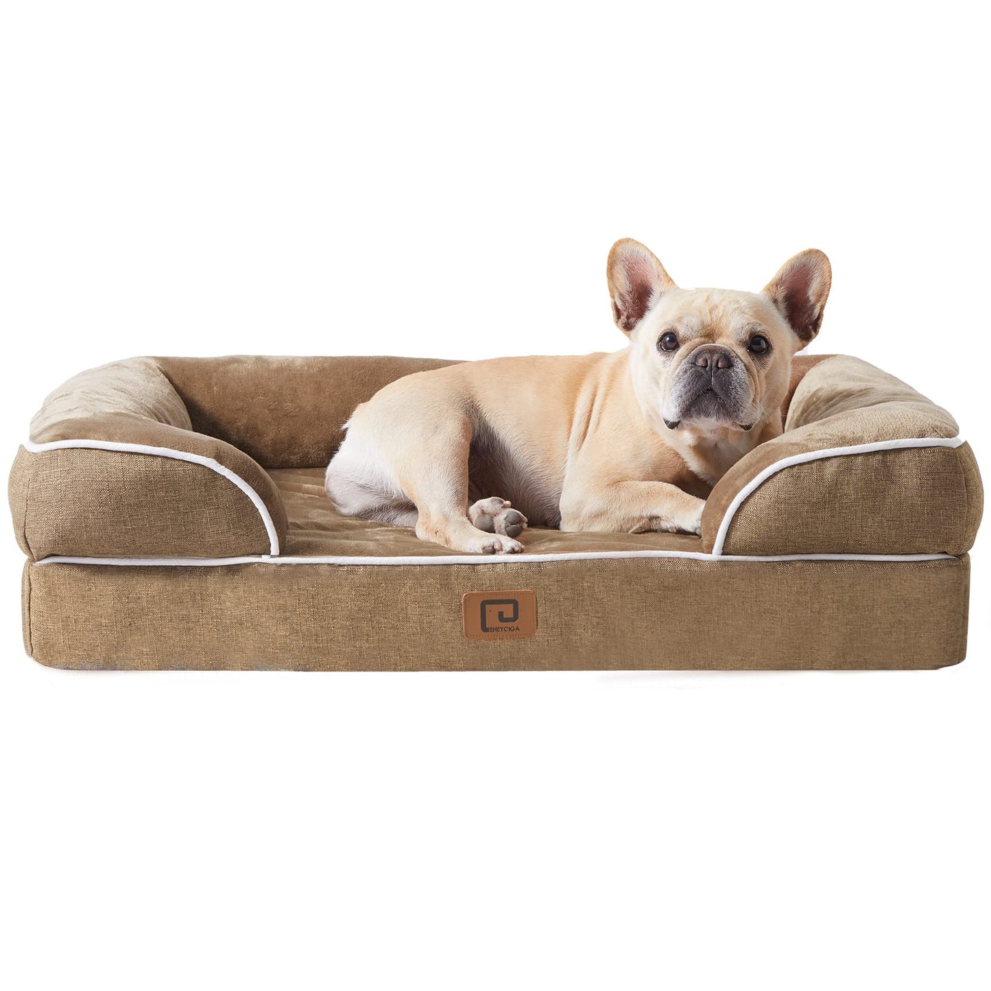 EHEYCIGA Orthopädisches Hundebett Grosse Hunde, Memory Foam Hundekorb Mittelgroße Hunde, Waschbar Hundesofa Wasserdicht rutschfest, Hundecouch mit Hohem Rand