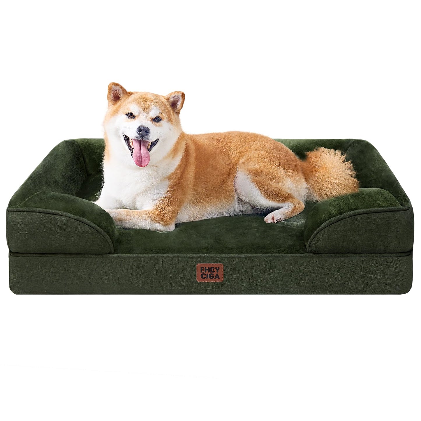 EHEYCIGA Orthopädisches Hundebett Grosse Hunde, Memory Foam Hundekorb Mittelgroße Hunde, Waschbar Hundesofa Wasserdicht rutschfest, Hundecouch mit Hohem Rand