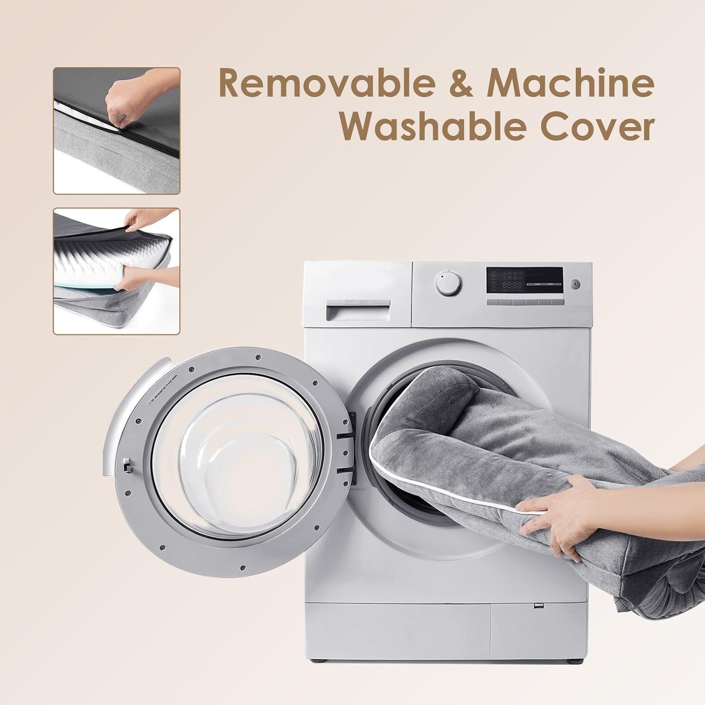 EHEYCIGA Orthopädisches Hundebett Grosse Hunde, Memory Foam Hundekorb Mittelgroße Hunde, Waschbar Hundesofa Wasserdicht rutschfest, Hundecouch mit Hohem Rand