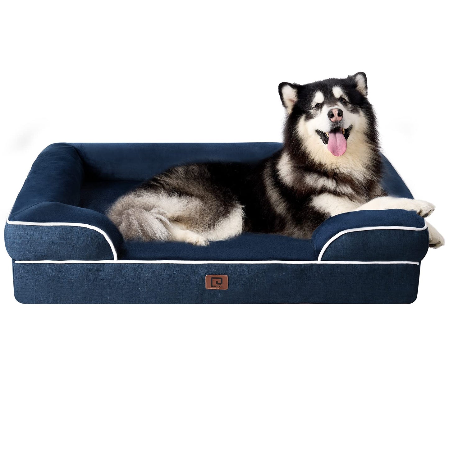 EHEYCIGA Orthopädisches Hundebett Grosse Hunde, Memory Foam Hundekorb Mittelgroße Hunde, Waschbar Hundesofa Wasserdicht rutschfest, Hundecouch mit Hohem Rand