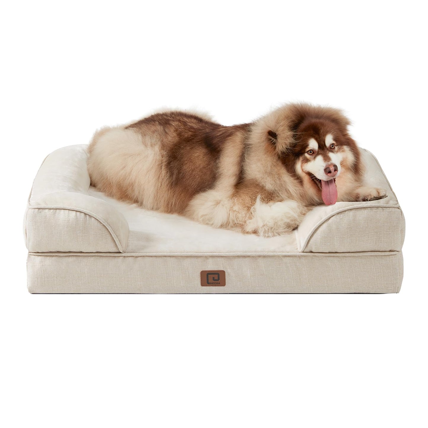 EHEYCIGA Orthopädisches Hundebett Grosse Hunde, Memory Foam Hundekorb Mittelgroße Hunde, Waschbar Hundesofa Wasserdicht rutschfest, Hundecouch mit Hohem Rand