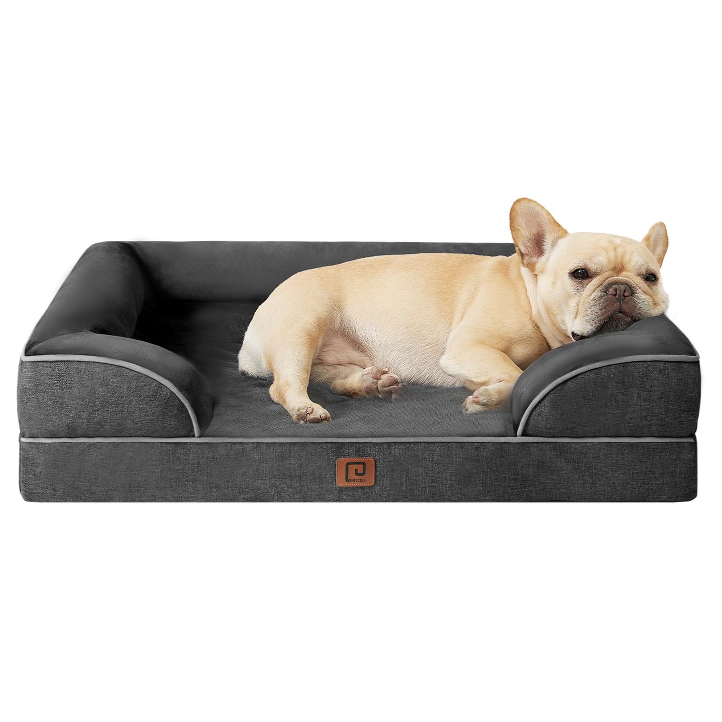 EHEYCIGA Orthopädisches Hundebett Grosse Hunde, Memory Foam Hundekorb Mittelgroße Hunde, Waschbar Hundesofa Wasserdicht rutschfest, Hundecouch mit Hohem Rand