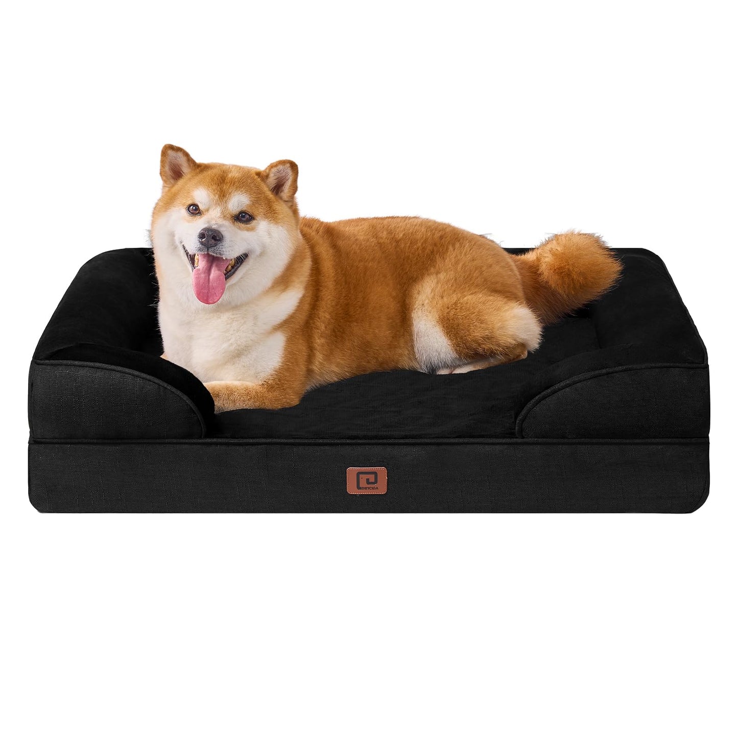 EHEYCIGA Orthopädisches Hundebett Grosse Hunde, Memory Foam Hundekorb Mittelgroße Hunde, Waschbar Hundesofa Wasserdicht rutschfest, Hundecouch mit Hohem Rand