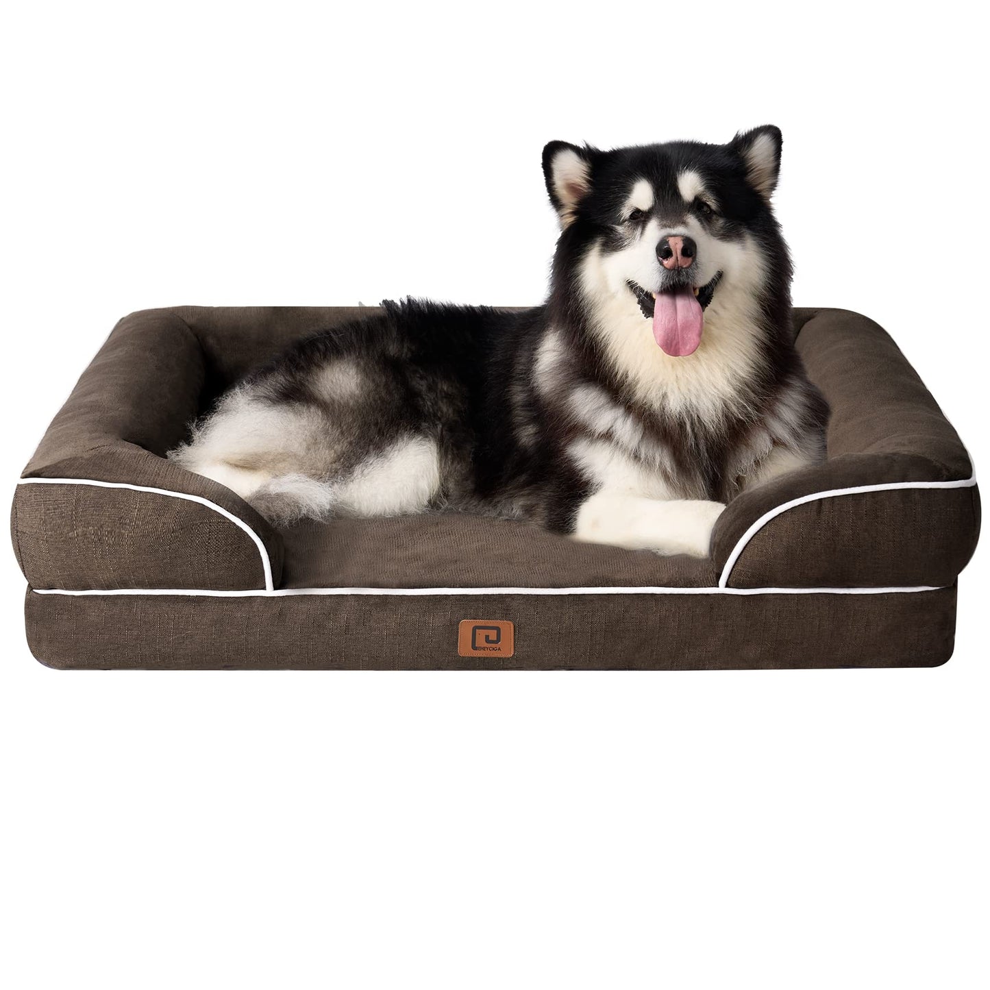 EHEYCIGA Orthopädisches Hundebett Grosse Hunde, Memory Foam Hundekorb Mittelgroße Hunde, Waschbar Hundesofa Wasserdicht rutschfest, Hundecouch mit Hohem Rand